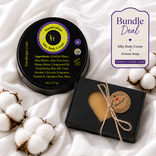 Cotton Cloud Body Soap & Silky Body Cream Bundle